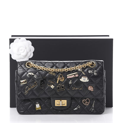 Chanel Aged Calfskin Lucky Charms 2.55 Reissue 225 Flap Black 16 of 16