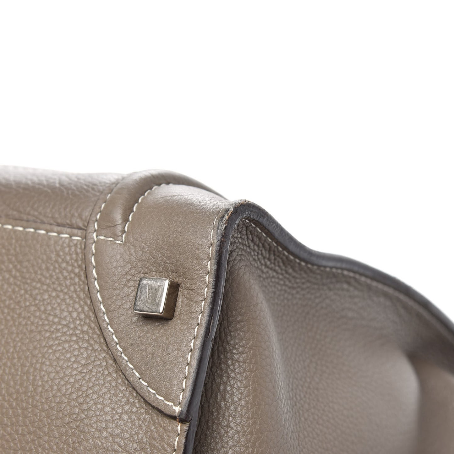 Drummed Calfskin Mini Luggage Souris