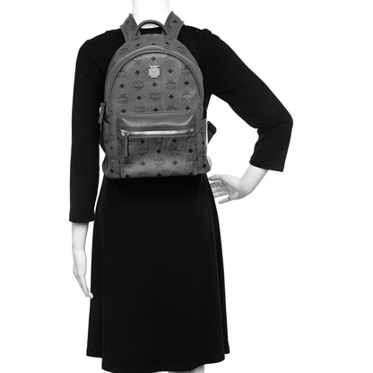 MCM Visetos Small Stark Backpack Phantom Grey 2 of 10