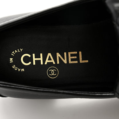 Chanel Lambskin Quilted CC Turnlock Loafers 37.5 Black 6 of 11