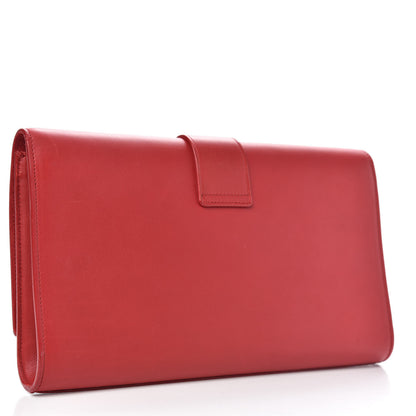 Saint Laurent Calfskin Classic Y Ligne Clutch Red 3 of 13