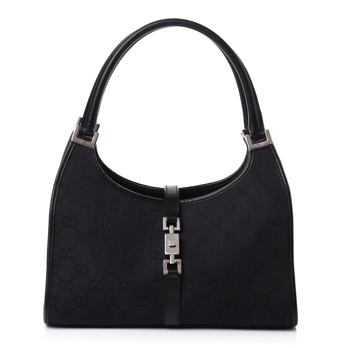 Monogram Bardot Shoulder Bag Black