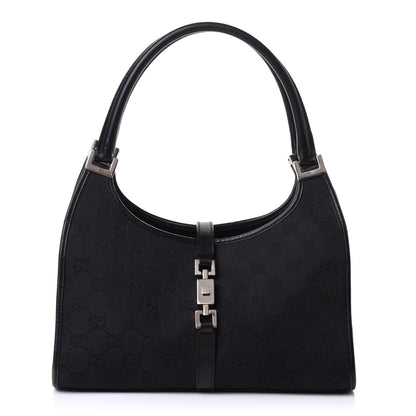 Gucci Monogram Bardot Shoulder Bag Black 1 of 10