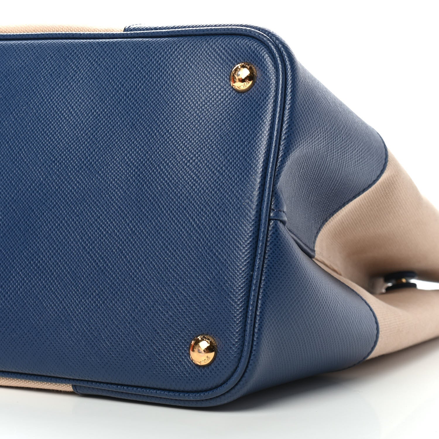 Prada Canapa Saffiano Large Double Bag Corda Bluette 9 of 9