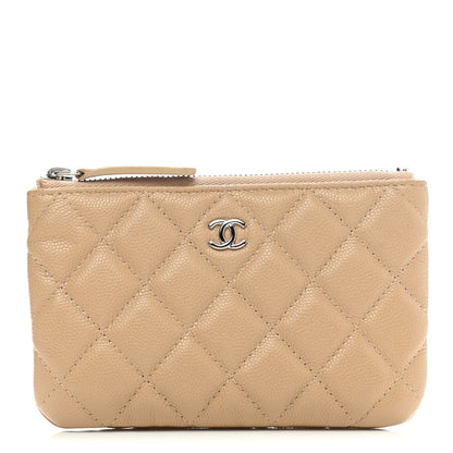 Chanel Caviar Quilted Small Cosmetic Case Beige 1 of 8