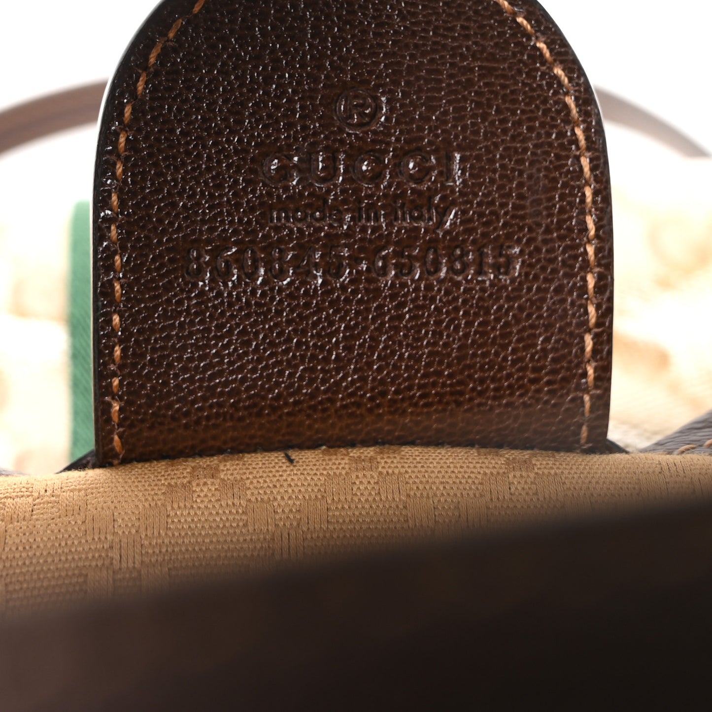 Varnished Monogram Web Small Giglio Tote Sand Dark Brown