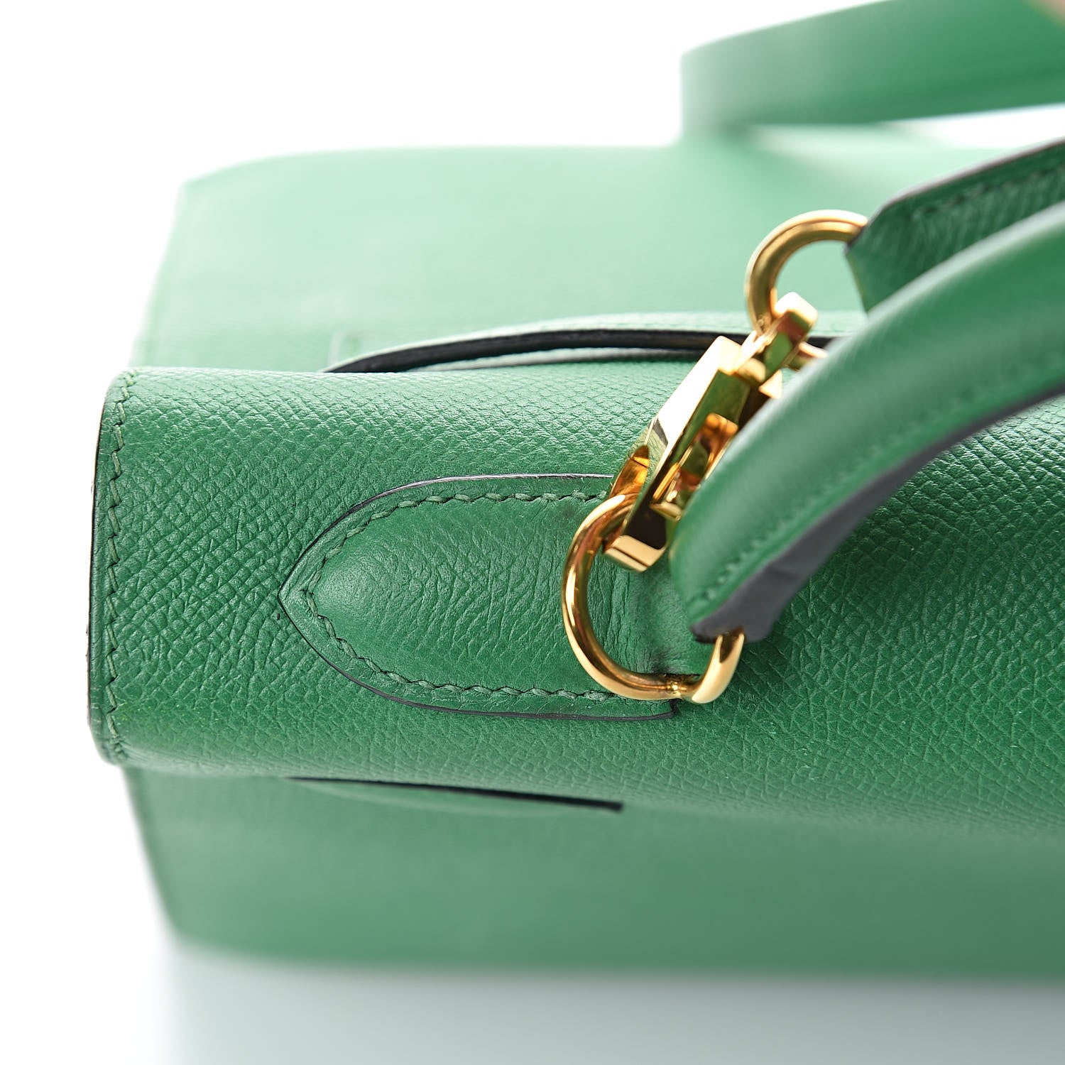 Hermes Epsom Kelly Sellier 32 Bamboo 12 of 34