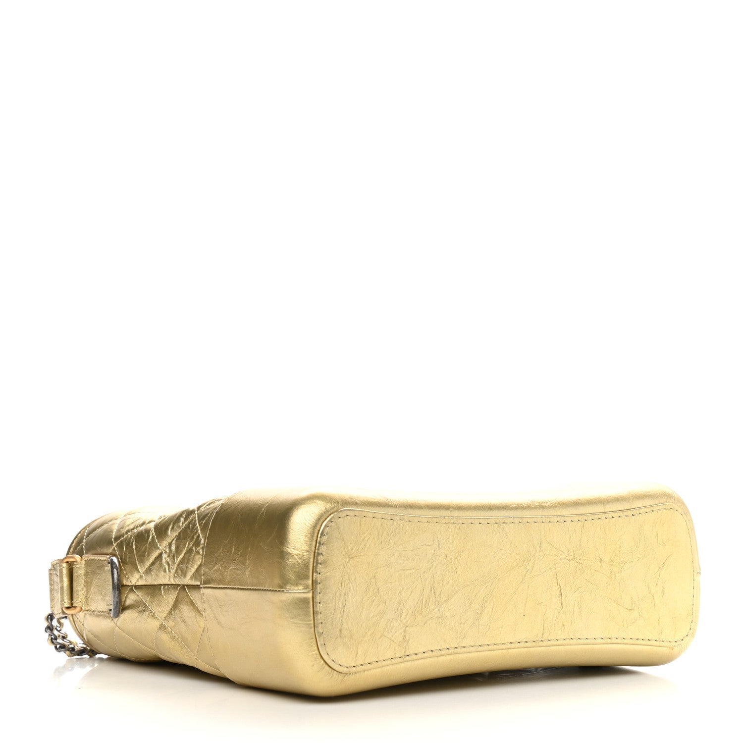 Chanel Metallic Lambskin Calfskin Quilted Medium Gabrielle Hobo Gold 4 of 9