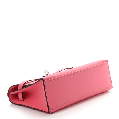 Hermes Swift Kelly Pochette Clutch Rose Azalee 5 of 7