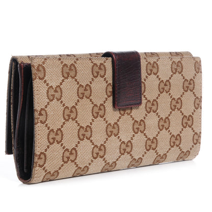 Gucci Monogram Hasler Continental Wallet Dark Brown 3 of 7