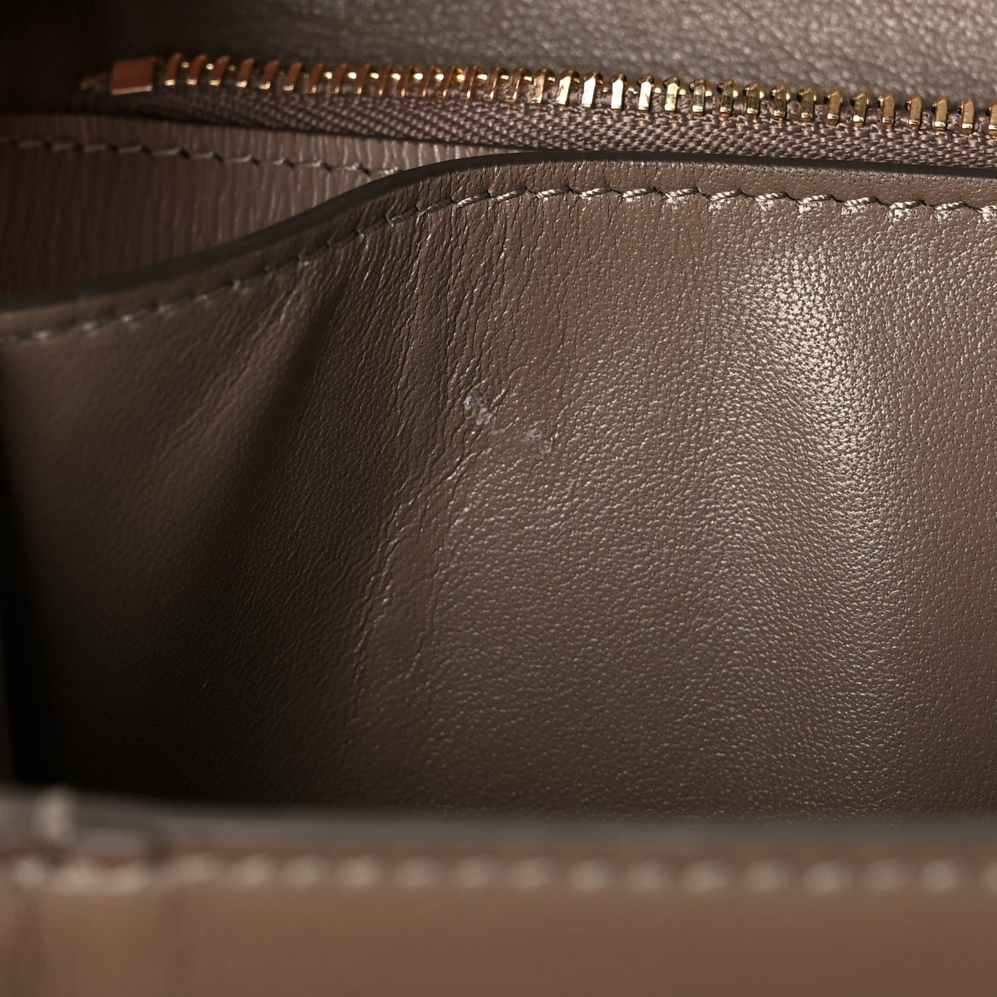 Liege Calfskin Medium Classic Box Flap Bag Taupe