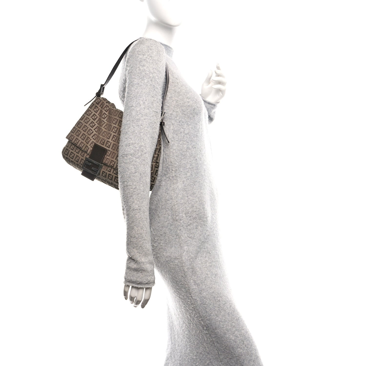 Fendi Zucchino Mama Baguette Brown 2 of 10