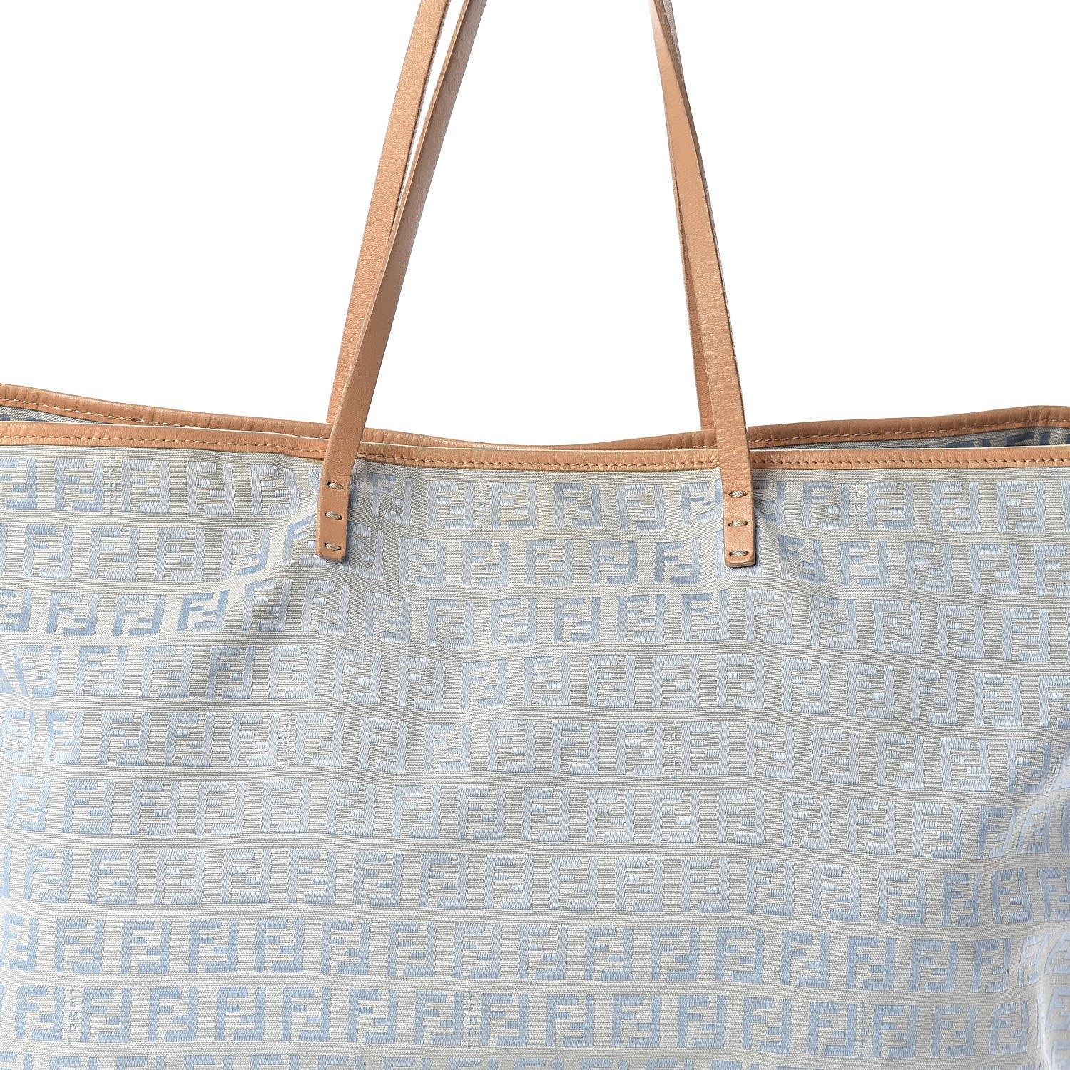 Fendi Zucchino Shopping Tote Blue 7 of 11