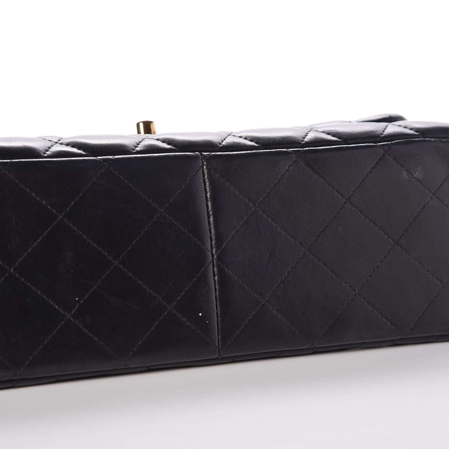 Chanel Lambskin Quilted Jumbo Double Flap Black 10 of 12
