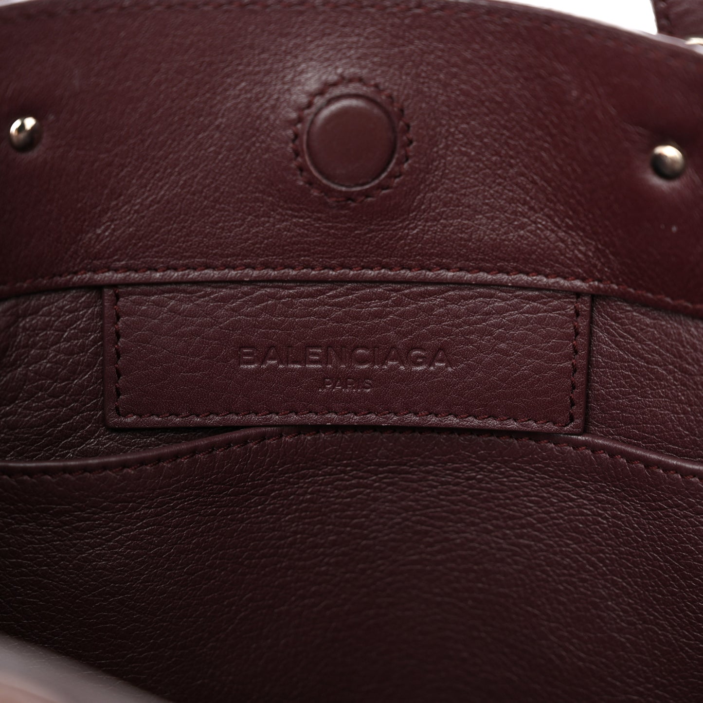 Calfskin Papier Mini A4 Zip Around Tote Rouge Aubergine