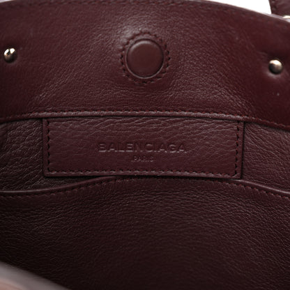 Balenciaga Calfskin Papier Mini A4 Zip Around Tote Rouge Aubergine 6 of 12
