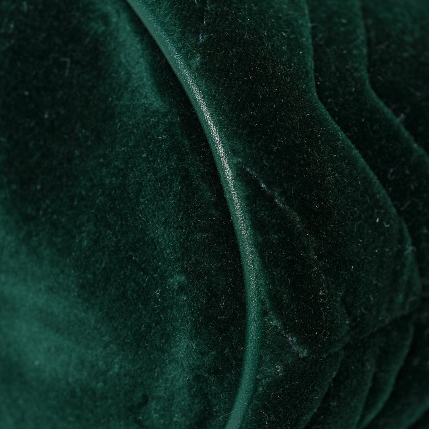 Velvet Matelasse Mini GG Marmont 2.0 Bucket Bag Dark Green
