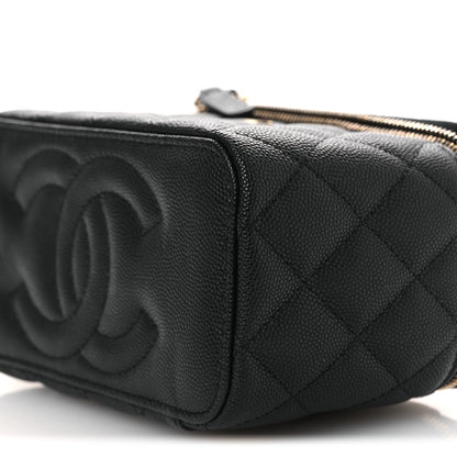 Chanel Caviar Quilted Small Vanity Case With Chain Black 10 of 13