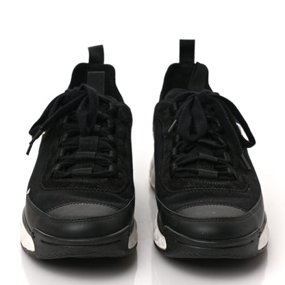Chanel Velvet Calfskin Mixed Fibers CC Sneakers 38.5 Black 2 of 9