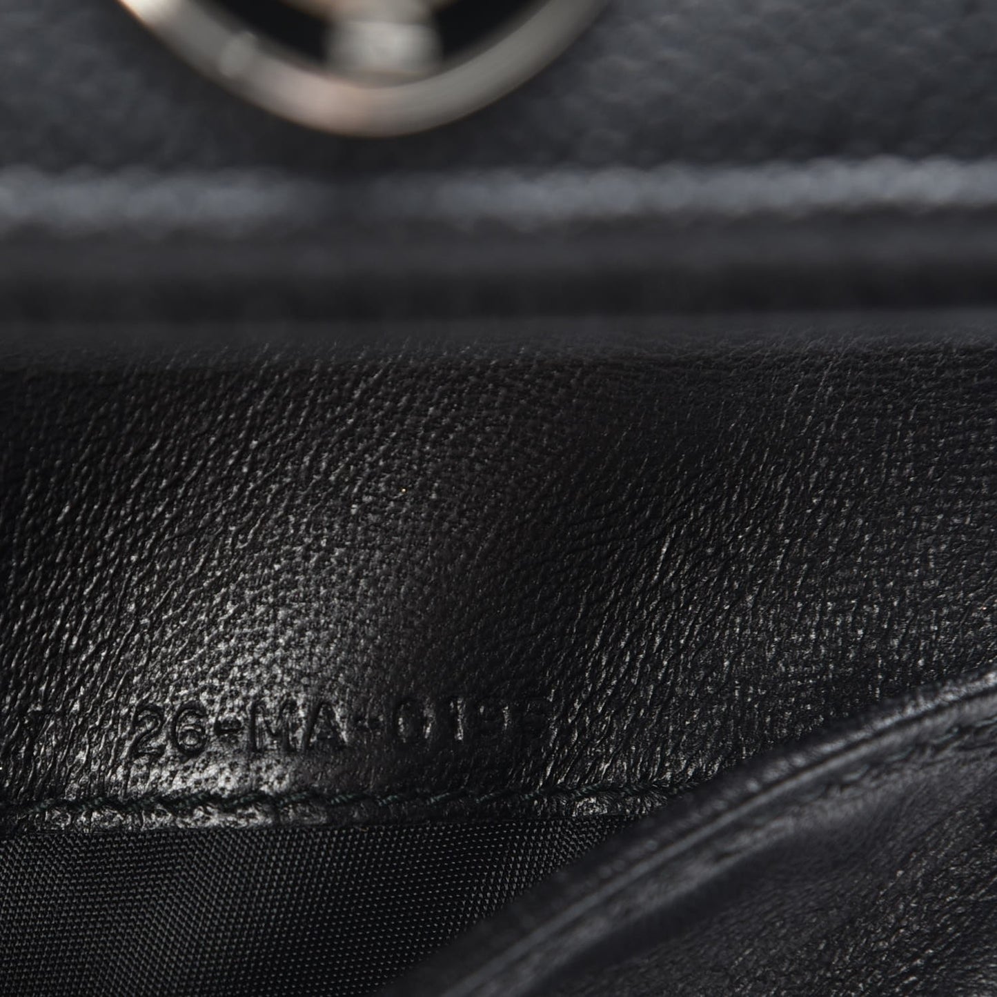 Grained Calfskin Cannage Diorama Elancee Wallet Black
