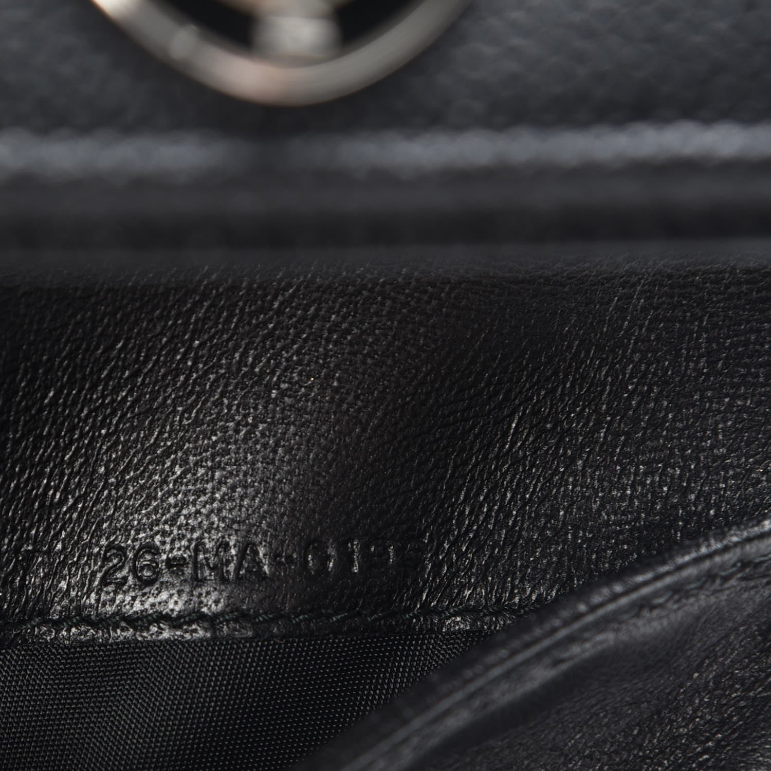 Christian Dior Grained Calfskin Cannage Diorama Elancee Wallet Black 8 of 8