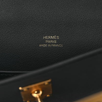 Hermes Swift Kelly Pochette Clutch Black 6 of 12
