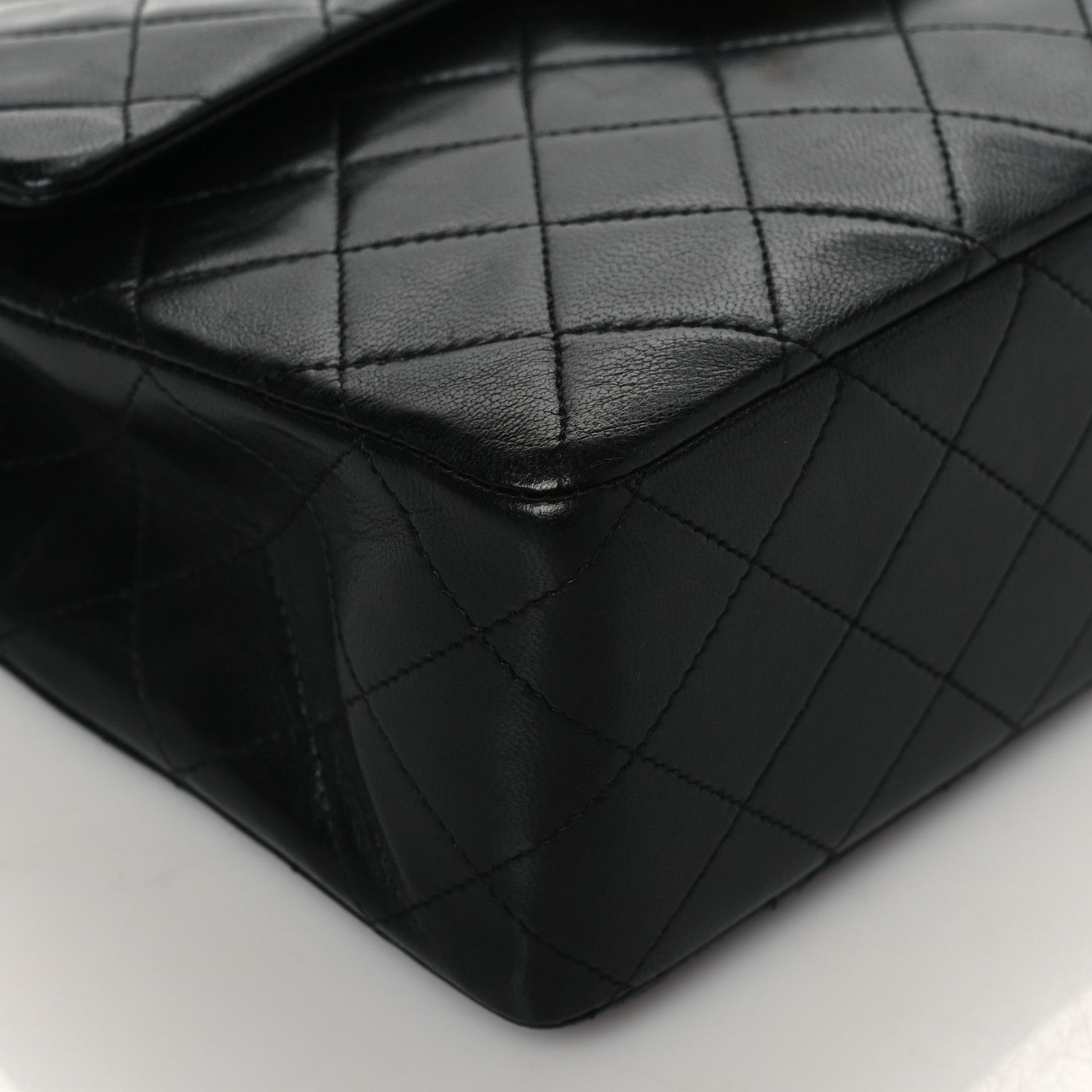 Chanel Lambskin Quilted Medium Double Flap Black 9 of 10