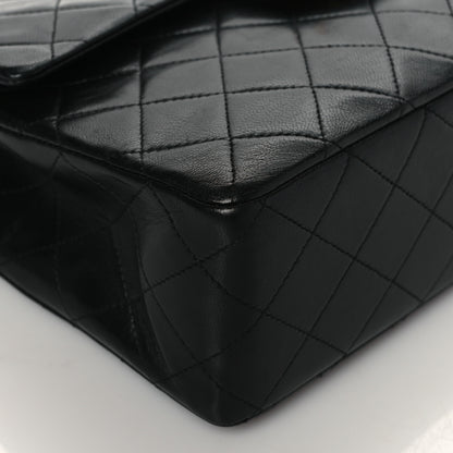 Chanel Lambskin Quilted Medium Double Flap Black 9 of 10