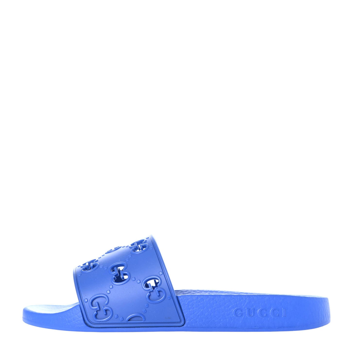 Rubber GG Monogram Mens Slide Sandals 6 Bright Splash