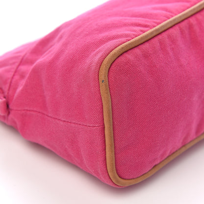 Hermes Cotton Canvas Bolide Travel Cosmetic Pouch MM Hibiscus 9 of 10