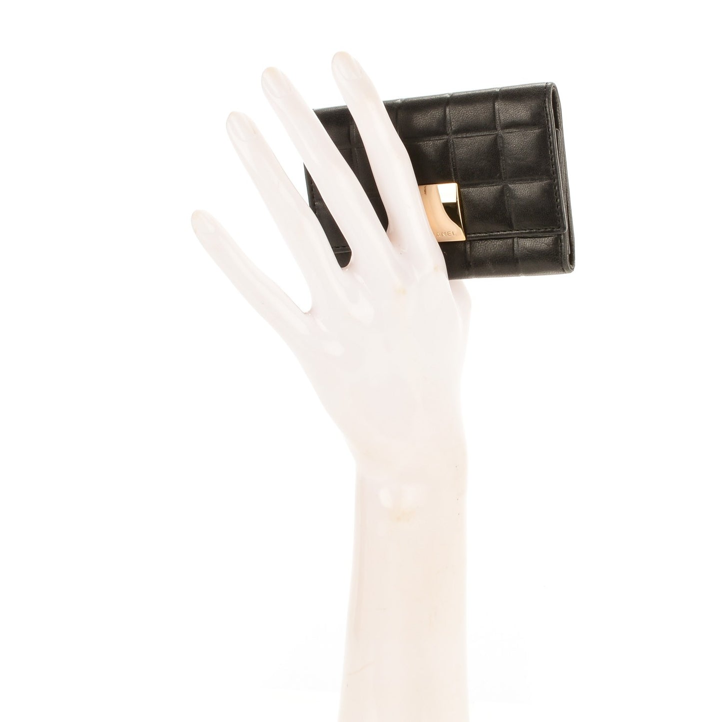 Lambskin Chocolate Bar 6 Key Holder Black