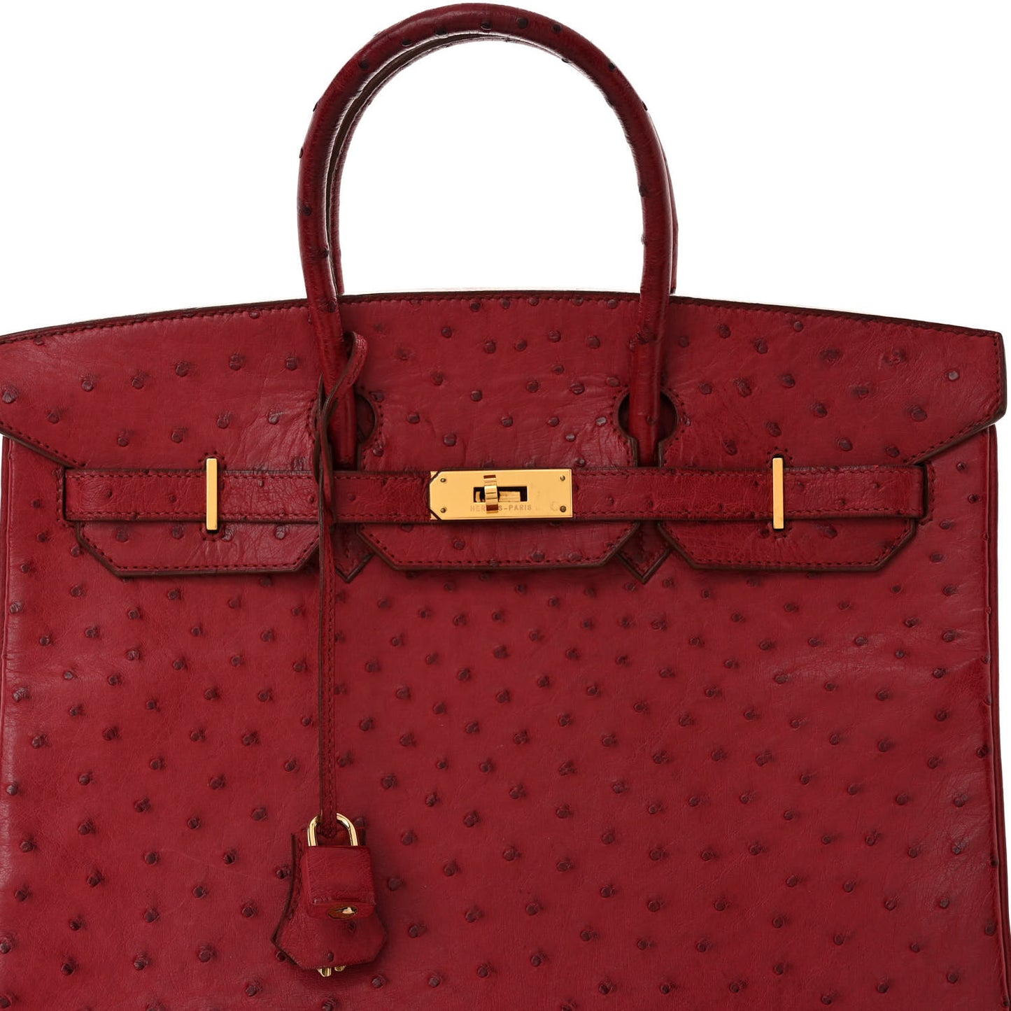 Ostrich HAC Birkin 32 Rouge Vif