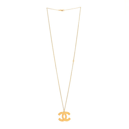 Chanel Metal CC Necklace Matte Gold 3 of 5
