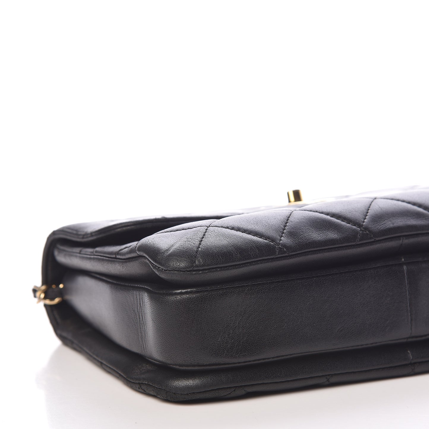 Lambskin Quilted Small Trendy CC Dual Handle Flap Bag Black