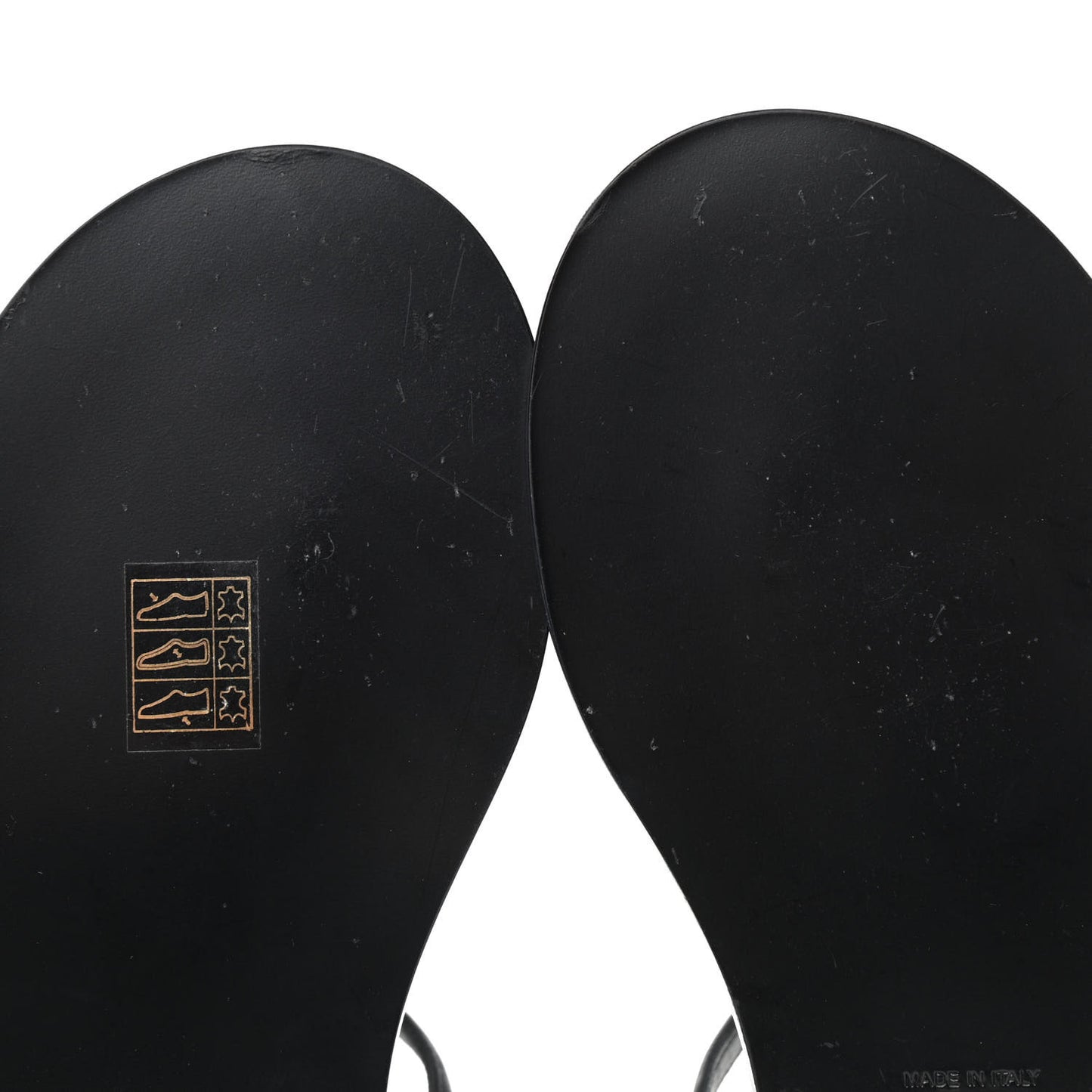 Lambskin Chain CC Logo Thong Sandals 38 Black