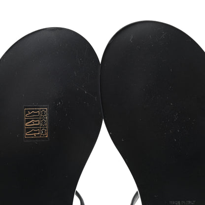 Chanel Lambskin Chain CC Logo Thong Sandals 38 Black 9 of 10