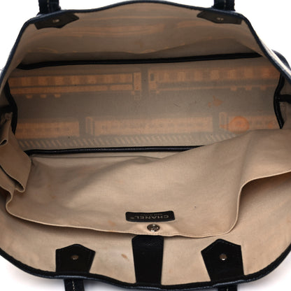 Chanel Coated Canvas Le Train Bag Black 5 of 11