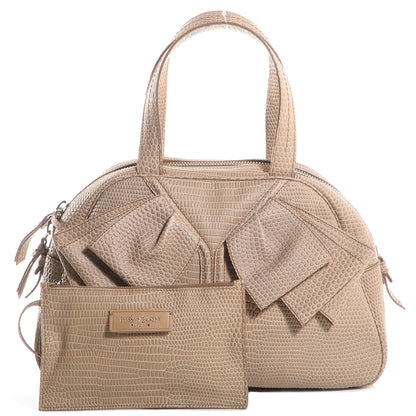 Saint Laurent Lizard Embossed Medium Y Bow Bowler 3 of 8