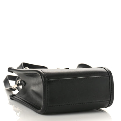Jimmy Choo Smooth Calfskin Logo Mini Tote Black White 4 of 8