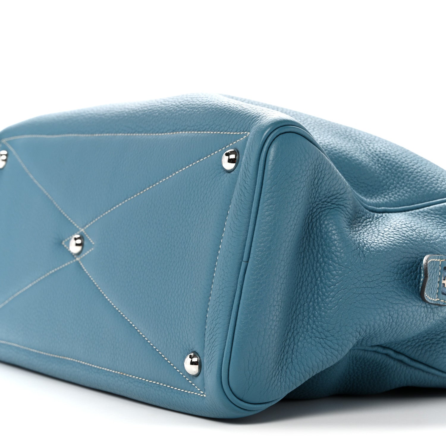 Hermes Taurillon Clemence Victoria II 35 Blue Jean 10 of 13