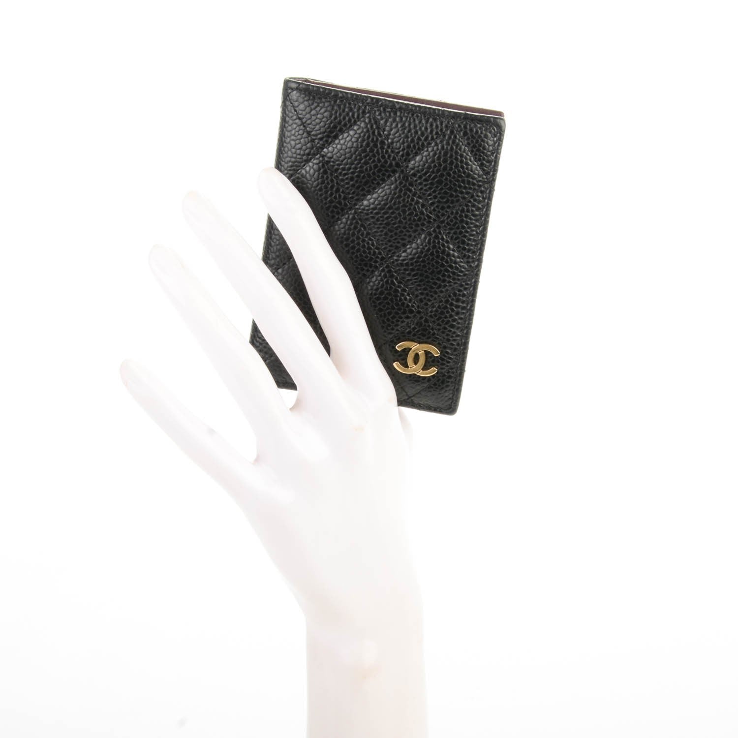 Chanel Caviar Quilted Card Holder Wallet Black 2 of 7