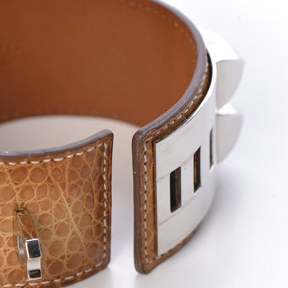 Hermes Matte Alligator Collier de Chien CDC Bracelet S Maize 6 of 6