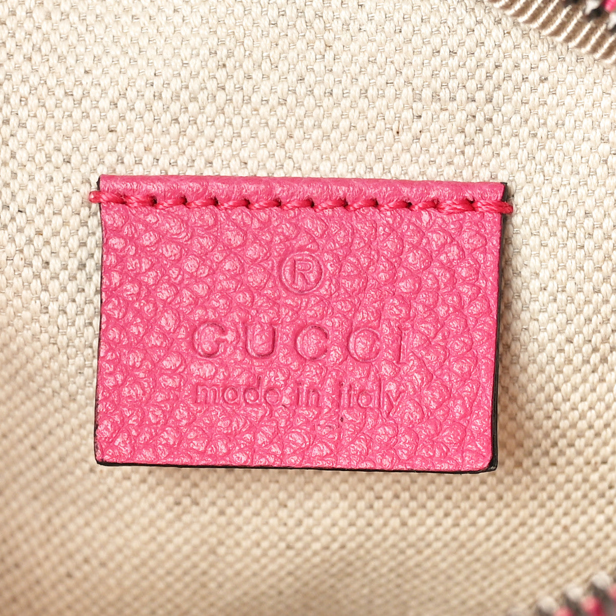 Grained Calfskin Small Logo Belt Bag Box Pink Green