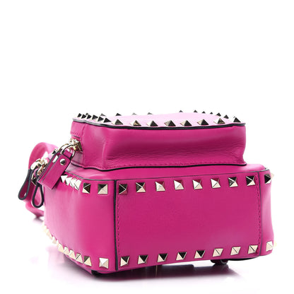 Valentino Garavani Calfskin Mini Rockstud Backpack Fuxia 3 of 7