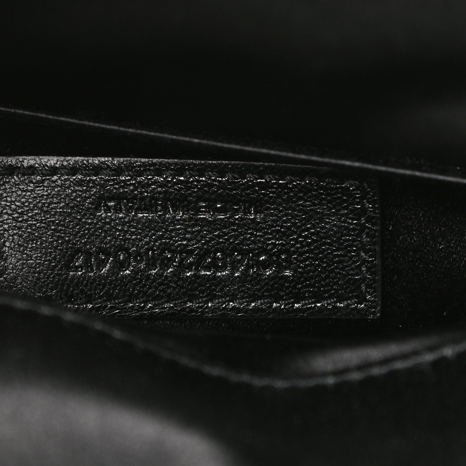 Saint Laurent Sequin Flip Satin Monogram Kate Chain Wallet Black 6 of 11