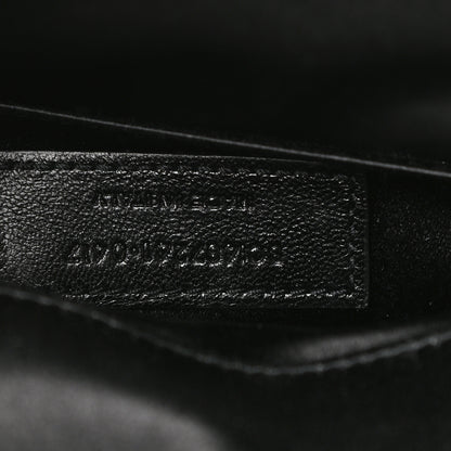 Saint Laurent Sequin Flip Satin Monogram Kate Chain Wallet Black 6 of 11