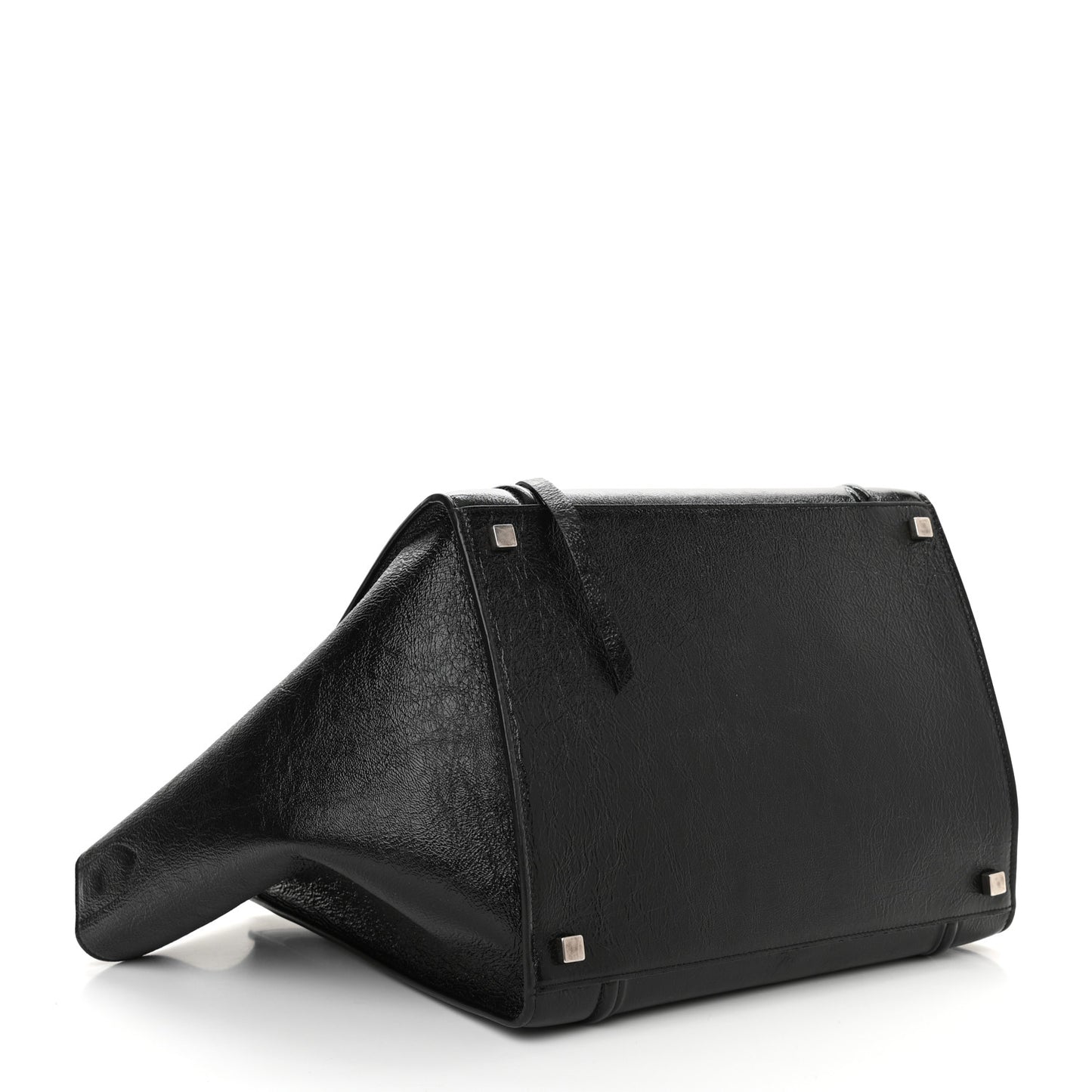 Shiny Goatskin Medium Phantom Luggage Black