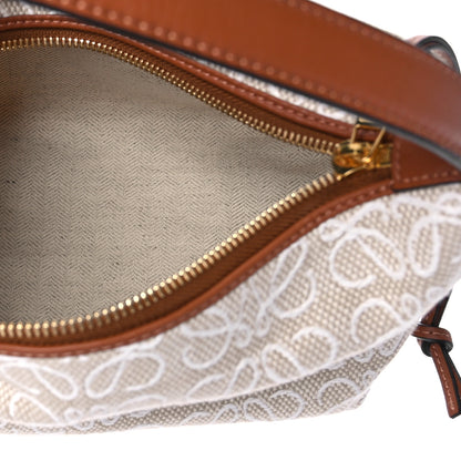 Loewe Jacquard Anagram Calfskin Small Cubi Bag Ecru Tan 5 of 9