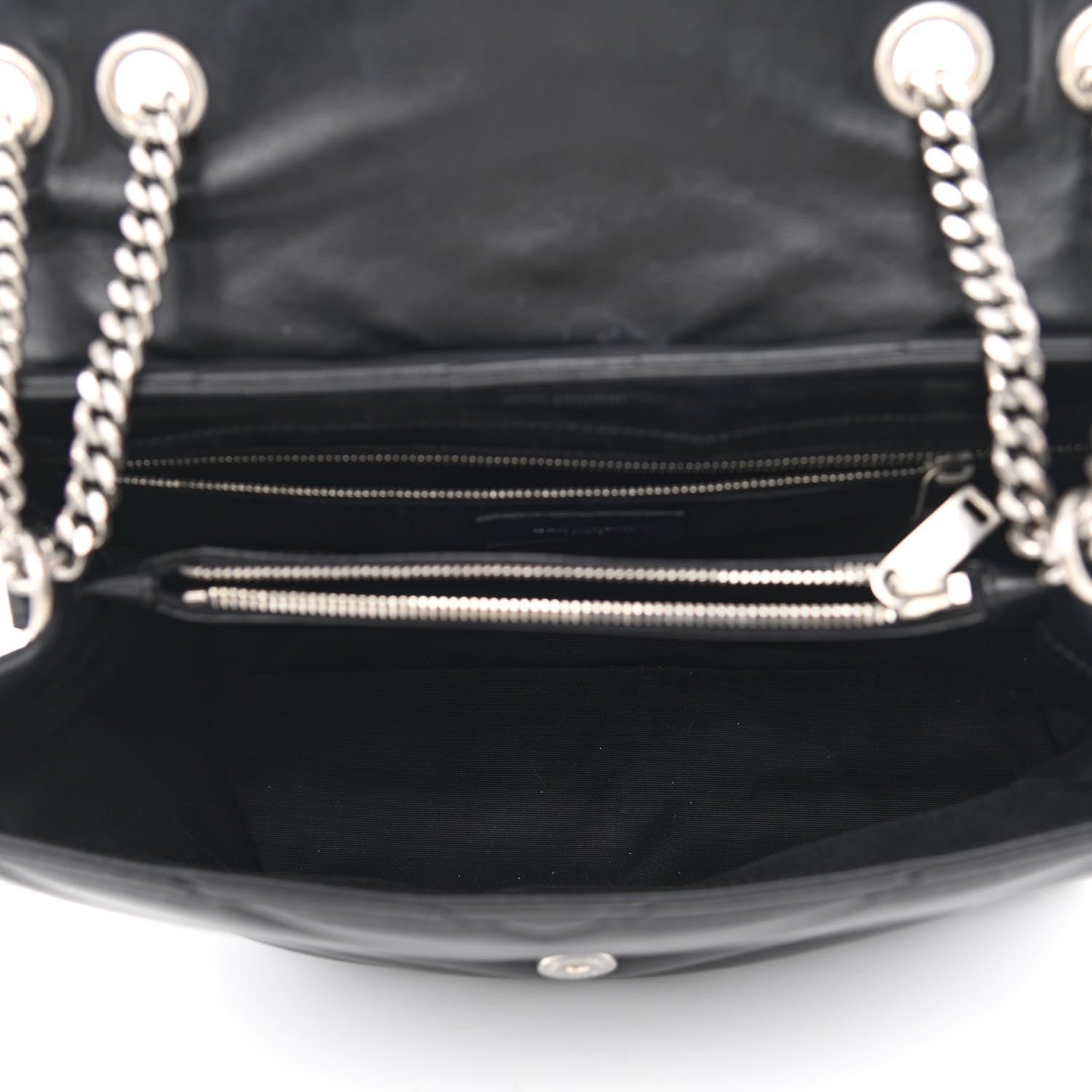 Saint Laurent Calfskin Y Quilted Monogram Medium Loulou Chain Satchel Black 5 of 10