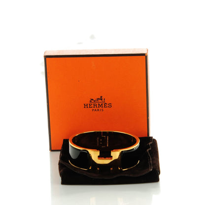 Hermes Enamel Wide Clic Clac H Bracelet PM Black 5 of 5